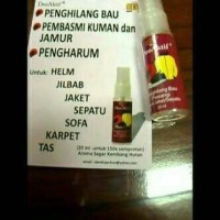 Jual Parfum penghilang bau helm,jaket,sepatu,sofa,karpet,bahan deo aktif Murah