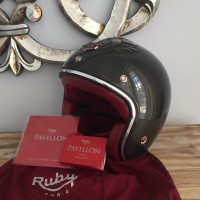 Jual Helm Ruby Pavillon Real Carbon Fiber/ Half Face Helmet/ Boulter Murah