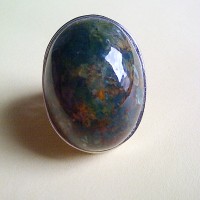 Jual Batu pancawarna + Ring 9 Murah