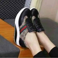 Jual Kets Gucci Hitam GH01 / Sepatu Flat / Sneakers / Wedges / Sepatu Kets Murah