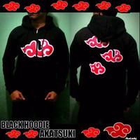Jual Jaket Akatsuki Bkack Naruto Anime Cosplay Murah