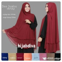 Jual DEA JUMBO CERUTI 2 LAYER khimar syar'i hijab TERLARIS jilbab instan Murah