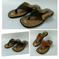 Jual sandal japit pria kulit asli big size Murah