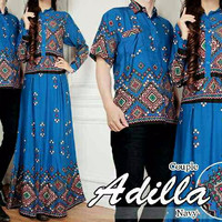 Jual NEW Couple Batik Ethnic Adilla Blue Murah