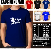 KAOS BAJU PAKAIAN TSHIRT MINUMAN Topi Miring