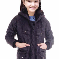 jaket anak perempuan 804SKR, jaket gunung/baju hangat hoodie parasut (
