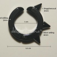 Clip-on Hoop PUNK Earring Stainless Steel |Anting Jepit Cowok (1 buah)