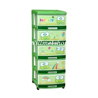 Jual Lemari Plastik Napolly 5 susun Laci Keropi Keroppi 5000 KREC Murah