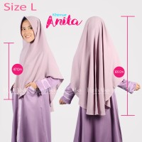 Hijab Alsa Khimar Anita Syar'i Jilbab Instan Kerudung Warna Cream