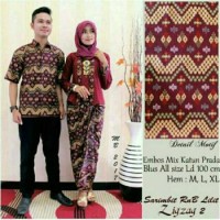 Jual Batik Kebaya Couple / Batik Sarimbit Zigzag Lilit Murah