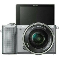 New Kamera Mirrorless Sony Alpha A5000 Silver Lensa Kit 16-50mm