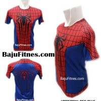 Jual Baju Kaos Pria Gym Mma Fitnes - Spiderman Red Blue Murah