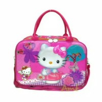 Jual Tas Travel Bag Koper renang Kanvas 6D timbul karakter Hello kitty Murah