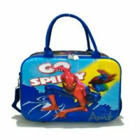 Jual Tas Travel Bag Koper renang Kanvas 6D timbul karakter Spiderman Murah
