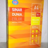 Jual Sinar Dunia Kertas HVS A4 70 Gr Warna KUNING Murah