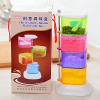 Tempat Bumbu 4 In 1 ( Warna Warni Unik Bisa Di Putar )