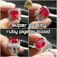 Jual Cincin Ruby Pigeon Blood Super HQ Ring Perak Dubai Murah