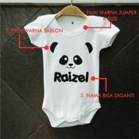 Jual Custom Jumper Bayi Panda Name Murah