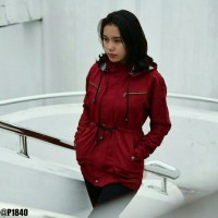 Jual Jaket Parka Cewek Wanita Bahan Baby Canvas Dalam Kotak2 Murah