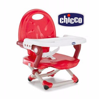 Chicco Pocket Snack Booster Seat Red Merah - Kursi Makan / Lipat Bayi
