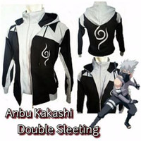 Jual Jaket Anime Anbu Double Zipper Kakasi Naruto Cosplay Murah