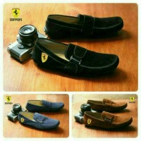 Jual Sepatu Slip On Pria/Kulit/Ferari Casual Sneakers/Sepatu Santai Murah Murah