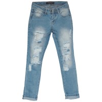 Jual Ori Celana Boyfriend - Ga Tembus / Ripped Jeans Wanita 03710-ES Murah
