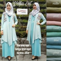 yola dress gamis jersey super