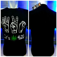 kaos combed hitam 420 jari reggae rasta baju distro shirt