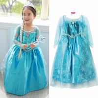EXCLUSIVE Dress Elsa Frozen Wing Disney Baju Pesta Gaun Anak Perempuan