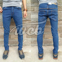 Jual Celana Jeans Skinny Cheapmonday Biowash - Jeans Pensil Melar Biru Tua Murah