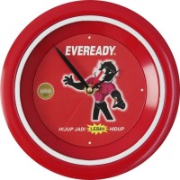 JAM PROMOSI RING MERAH 2 FUNGSI MEJA DAN DINDING GRATIS LOGO 21.7CM