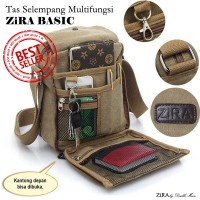 Jual Promo Harga Gila Tas Selempang Pria Kanvas Zira Multifungsi TERMURAH Murah