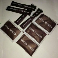 Jual Brown Sugar / Gula Semut / Gula Merah Kemasan Stick & Sachet 8gr Murah