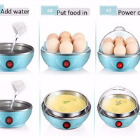 Jual KE005 Alat Rebus Telur Egg Boiler Egg Cooker Pengukus Tim Steamer Meng Murah