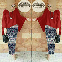 Jual GAMIS RATU BATWING MAROON 3IN1 Murah
