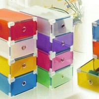 Jual Kotak Sepatu Transparan Shoes Box Slide List Silver Tempat Sandal Murah