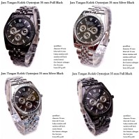 jam tangan branded pria rollex oysterjust 35 stainless fullset