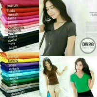 Jual kaos polos O dan v-neck cewek wanita perempuan Murah