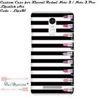 custom case / hardcase / xiaomi redmi note 3 / note 3 pro lipstick art