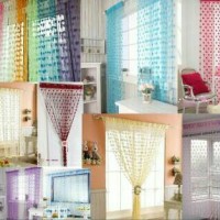 Jual Tirai pintu jendela gorden benang love Murah