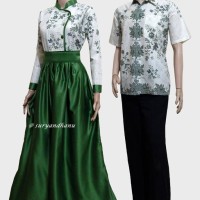 Couple batik sarimbit gamis pesta baju pasangan seragam CLPD 107