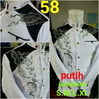 Jual jasko putih kombinasi hitam / kemeja koko Murah