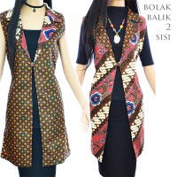 Jual Tunik Batik Jas Panjang Bolero Cardigan Rompi Panjang A221 Murah
