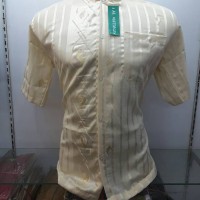 Baju Koko Pria Muslim Kameja Koko Lengan Pendek Bordir