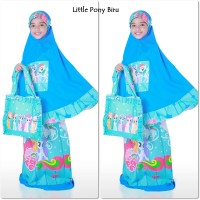 Mukena Anak Karakter Little Pony Biru S