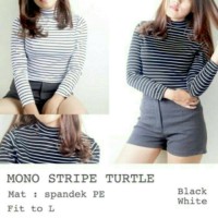 Jual Turtle neck stripe Ls / Atasan wanita / Baju belang Murah