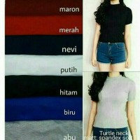 Jual Turtle neck basic polos / atasan wanita / Kaos Murah