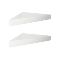 Jual Rak Dinding Sudut Segitiga Minimalis |Floating Shelves Promo - Putih Murah