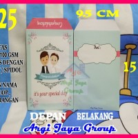 Jual ANGPAO WEDDING/AMPLOP/NIKAHAN/SUMBANGAN NOMER 25 - 15 CM x 9.5 CM Murah